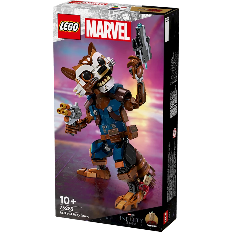 Конструктор LEGO Marvel Rocket and Baby Groot 76282, 10+ лет, 566 деталей Конструктор LEGO Marvel Rocket and Baby Groot 76282, 10+ лет, 566 деталей