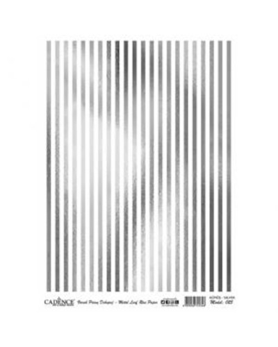 Dekupaj üçün düyü kağızı Cadence Metal Leaf Rice Paper Silver 025