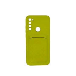 Çexol Silikon Card Case Xiaomi Redmi Note 8 üçün, Yellow