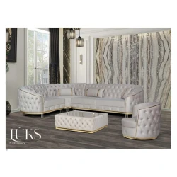 Угловой диван Stil Mebel Lüks, 310x80x65 см, серый Угловой диван Stil Mebel Lüks, 310x80x65 см, серый