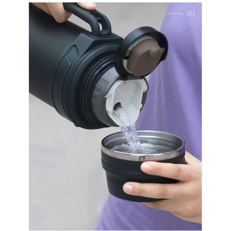 Термос KK9L, 2000 мл, нержавеющая сталь, черный Термос KK9L, 2000 мл, нержавеющая сталь, черный