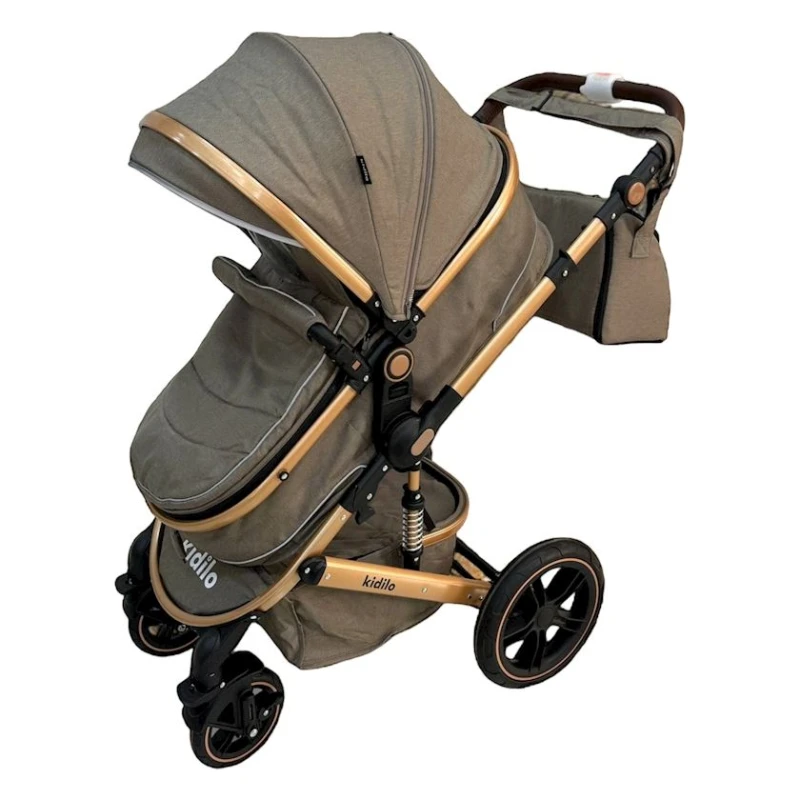 Детская коляска Kidilo 530S, коричневая