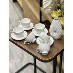 Çay dəsti vm211, ağ, 6 nəfərlik