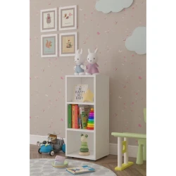 Детский шкаф Ev Plus Billy, ЛДСП, белый, 82х45х30 см