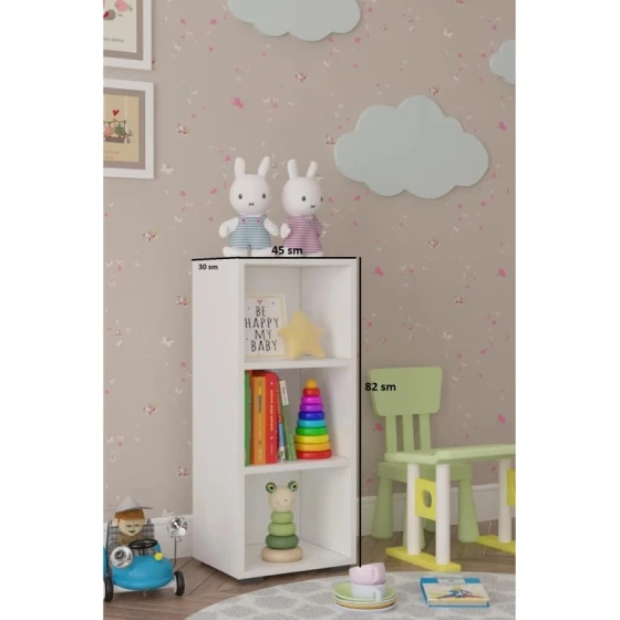 Детский шкаф Ev Plus Billy, ЛДСП, белый, 82х45х30 см Детский шкаф Ev Plus Billy, ЛДСП, белый, 82х45х30 см