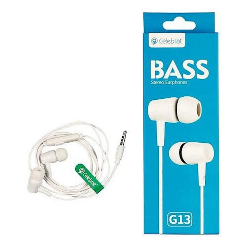 Проводные наушники Celebrat G13 White (6925146950696)