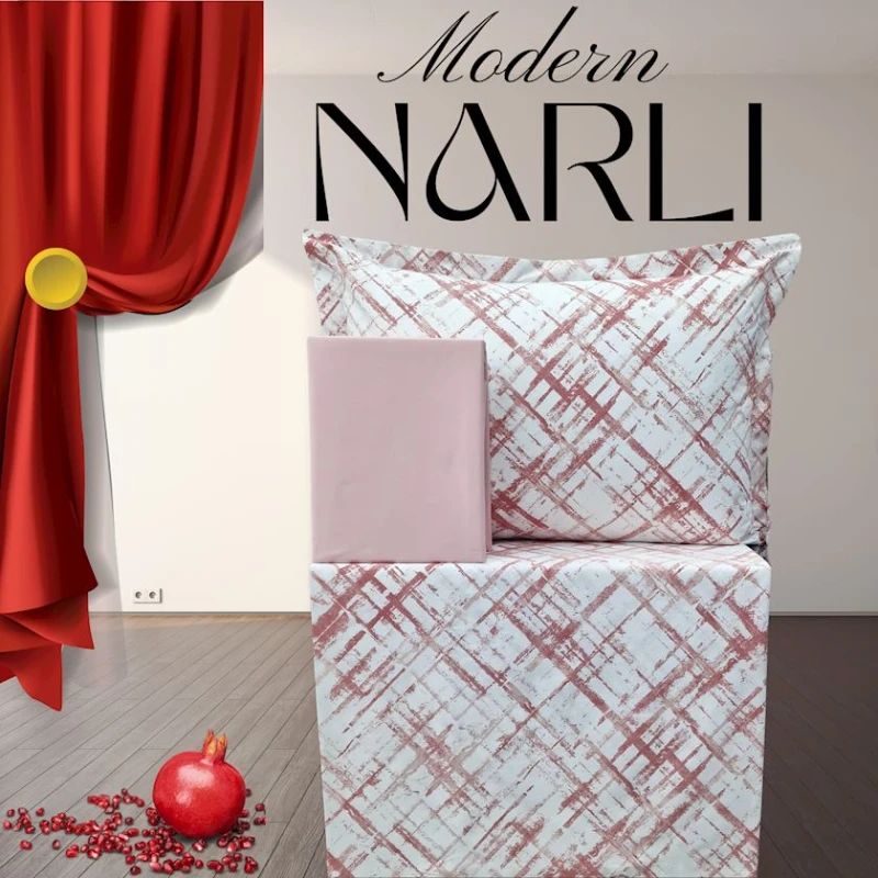 Комплект постельного белья Nar-Lı-001015, простыня 180x240 см, пододеяльник 160x220 см, наволочка 1 шт x 50x70 см, односпальный, хлопок, разноцветный Комплект постельного белья Nar-Lı-001015, простыня 180x240 см, пододеяльник 160x220 см, наволочка 1 шт x 50x70 см, односпальный, хлопок, разноцветный