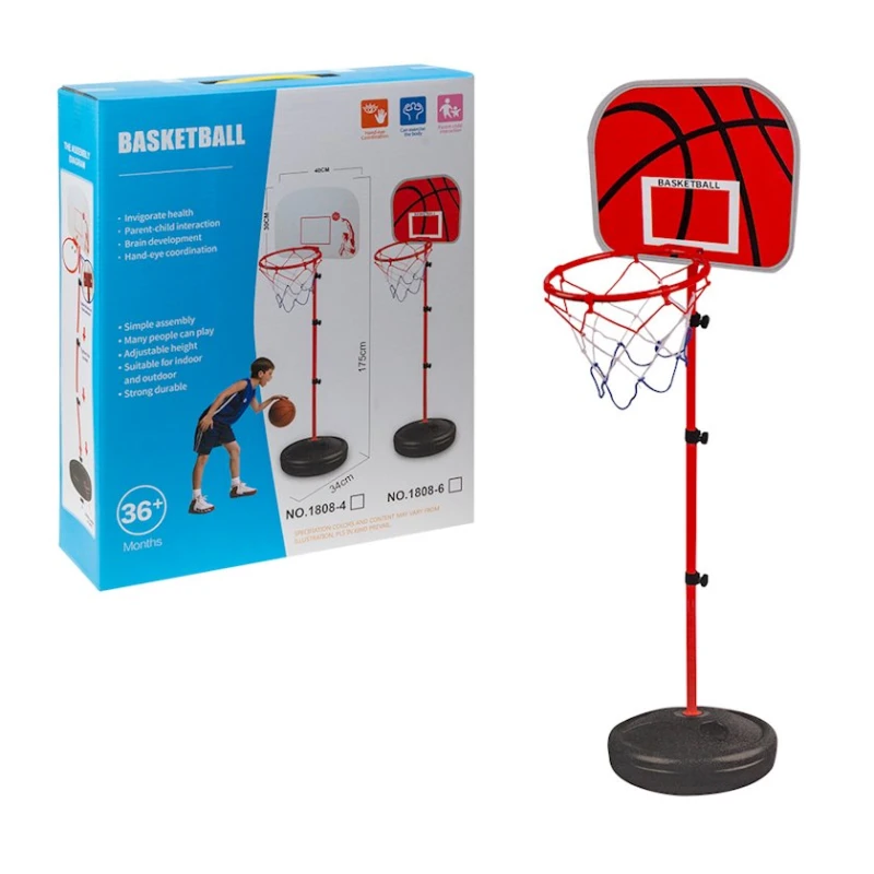 Basketbol oyunu üçün dəst 1819-14, uşaqlar üçün, hündürlüyü tənzimlənən