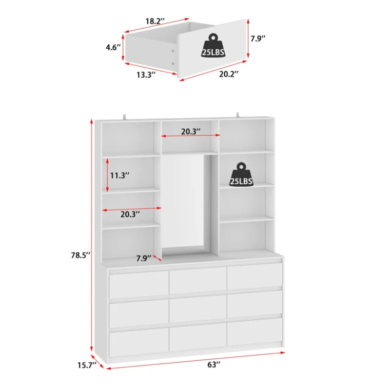 Kompakt tumba-şkaf Elegant Wood ZARR212, ağ Kompakt tumba-şkaf Elegant Wood ZARR212, ağ