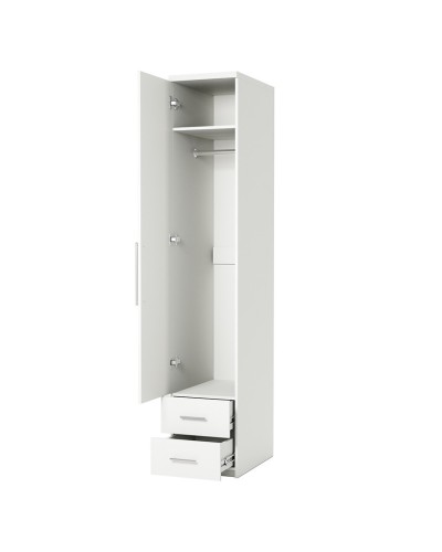 Şkaf Art Mebel 26, laminat, ağ, 210x50x45 sm
