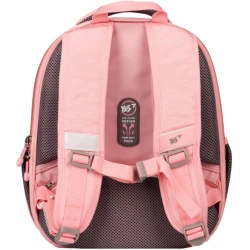 Школьный рюкзак Yes H-100 Pusheen Fatty, EVA/полиэстер, 35x28x15 см, серый/розовый