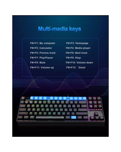 Oyun klaviaturası Redragon K552P-KBS