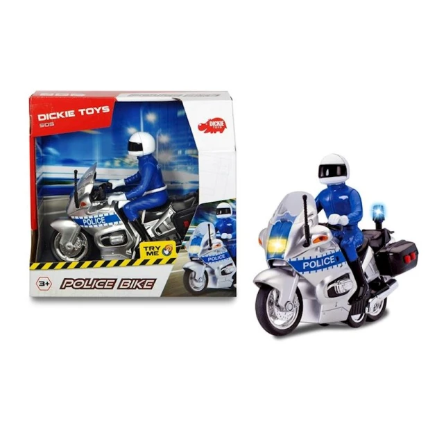 Полицейский мотоцикл Dickie Toys, 15 см, белый Полицейский мотоцикл Dickie Toys, 15 см, белый