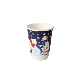 Набор одноразовых стаканов Loyal_7723577290, Белый медведь, с черной крышкой, картон, 20 шт, 355 мл Набор одноразовых стаканов Loyal_7723577290, Белый медведь, с черной крышкой, картон, 20 шт, 355 мл