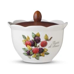 Посуда для хранения печенья NuovaCer 180591, керамика, белый, 17.5 см