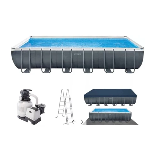 Каркасный бассейн İntex Rectangular Frame H26364NP, черный, 732x366x132 см, 31805 л