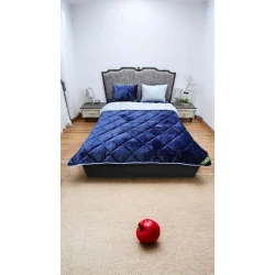 Одеяло Narlı 000618, полутораспальное, всесезонное, велюр, синее, 155x255 см Одеяло Narlı 000618, полутораспальное, всесезонное, велюр, синее, 155x255 см