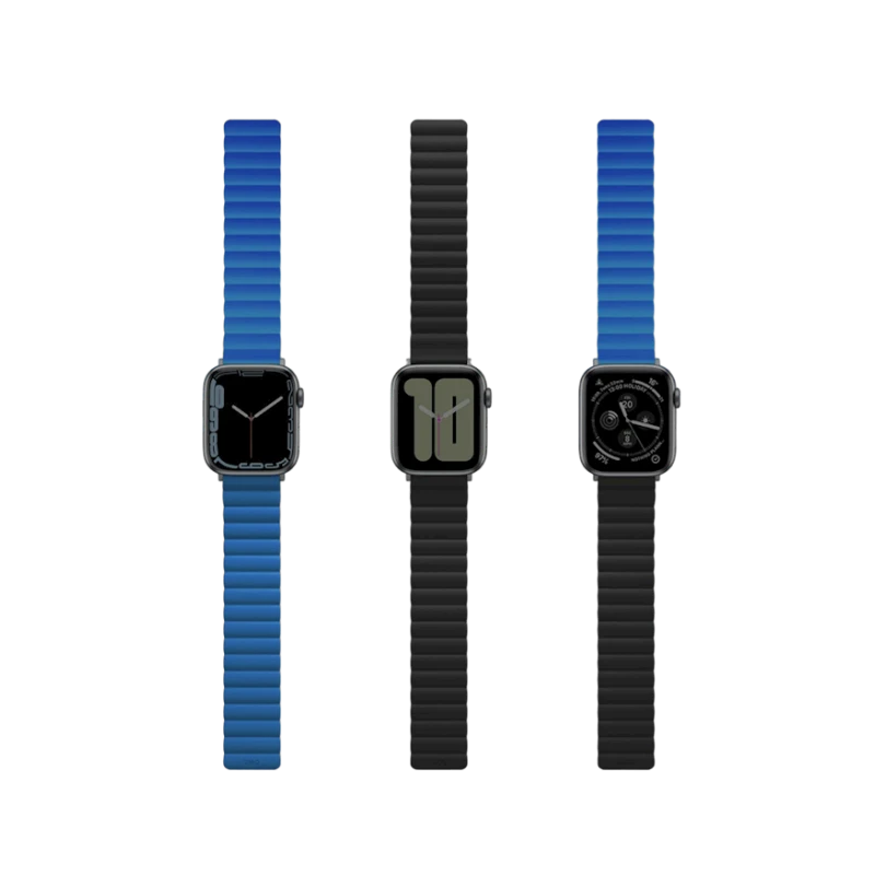 Ремешок UNIQ Revix Reversible Magnetic Blue/Black для Apple Watch 38/40/41 мм