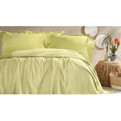 Pike Yataş Gwen, 200x220 sm, ikinəfərlik, pambıq/poliester, açıq yaşıl