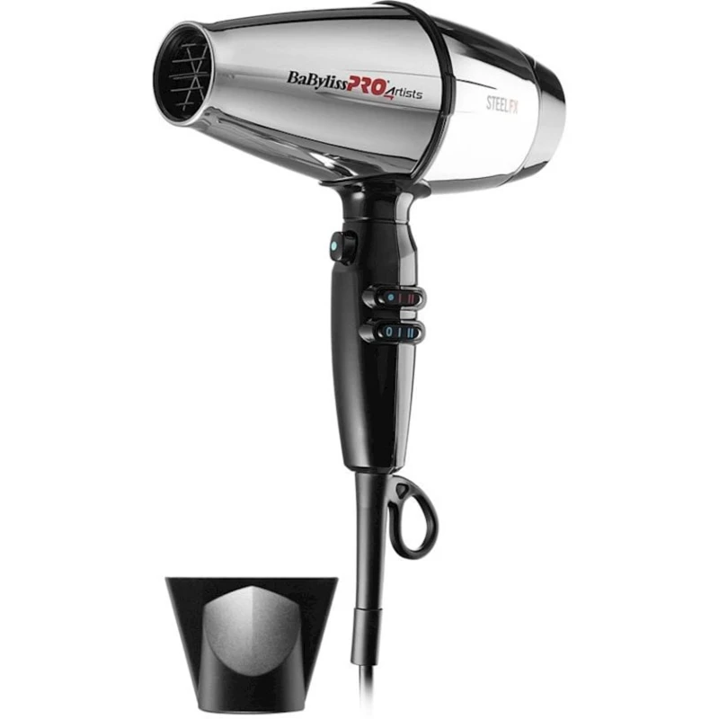 Фен для волос Babyliss Pro Hair Dryer SteelFx BAB8000IE, серебристый Фен для волос Babyliss Pro Hair Dryer SteelFx BAB8000IE, серебристый
