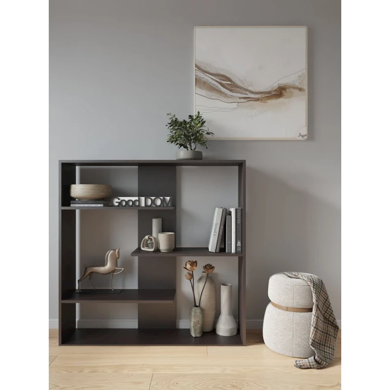 Stellaj 3563_StellajNapolVenge 110x110x26.6 sm, LDSP, qəhvəyi