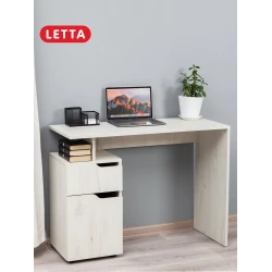 Письменный стол Letta Dub White, 73х33х62 см, ЛДСП, белый