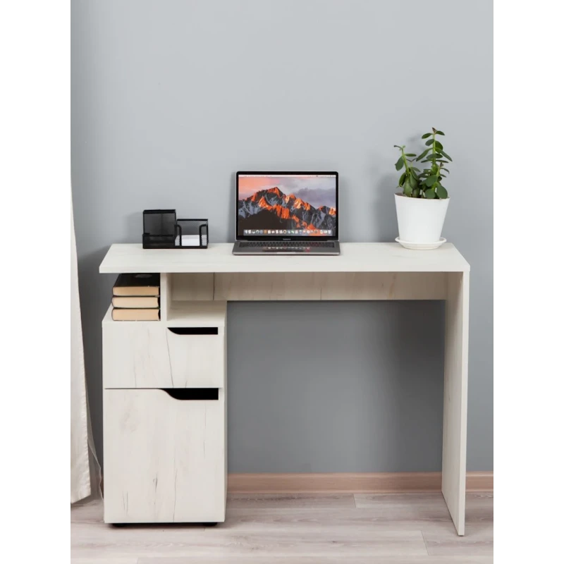 Письменный стол Letta Dub White, 73х33х62 см, ЛДСП, белый Письменный стол Letta Dub White, 73х33х62 см, ЛДСП, белый