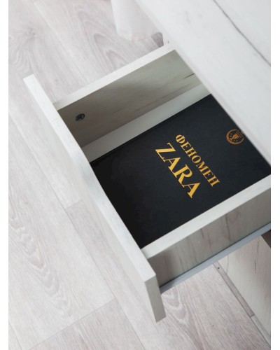Yazı masası Letta Dub White, 73х33х62 sm, LDSP, ağ
