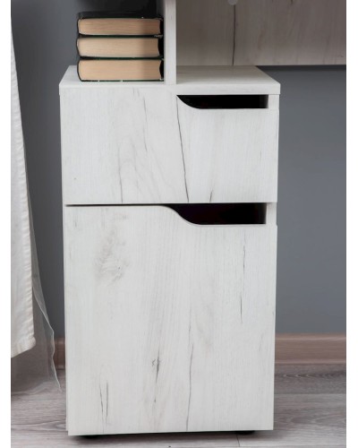 Yazı masası Letta Dub White, 73х33х62 sm, LDSP, ağ