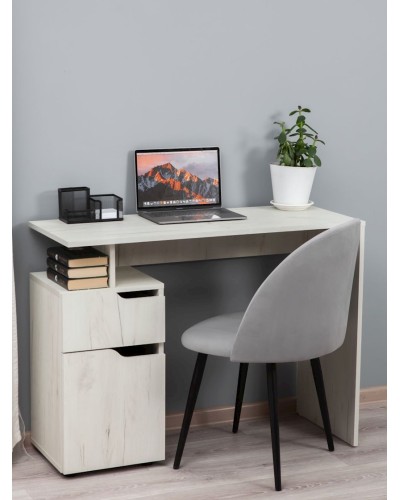 Yazı masası Letta Dub White, 73х33х62 sm, LDSP, ağ