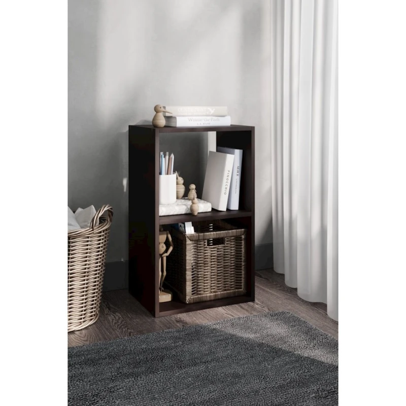 Стеллаж 3563_Stellaj2KubaVenge 70x40x31 см, ЛДСП, коричневый Стеллаж 3563_Stellaj2KubaVenge 70x40x31 см, ЛДСП, коричневый