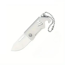 Мини нож-брелок WKN094, 8.5 cм, серебристый Мини нож-брелок WKN094, 8.5 cм, серебристый