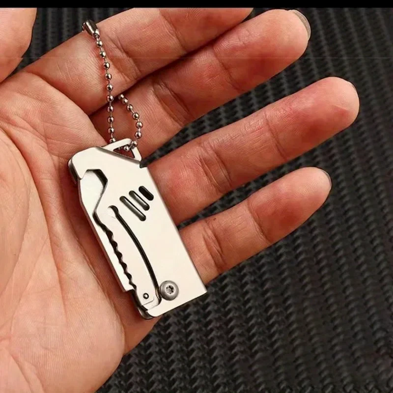 Мини нож-брелок WKN094, 8.5 cм, серебристый Мини нож-брелок WKN094, 8.5 cм, серебристый