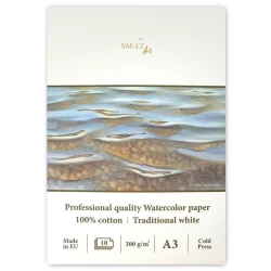 Альбом Smiltainis для акварели, A3, 300г, 100% хлопок, 10 листов