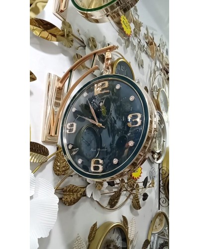 Divar saatı SS-078, 30 sm, qızılı