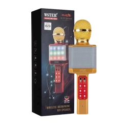 Микрофон-караоке Wster WS-1828 Gold Микрофон-караоке Wster WS-1828 Gold