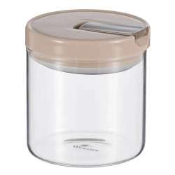 Емкость для хранения Werner Anzio 51937, стекло/пластик, прозрачная/бежевая, 500 мл
