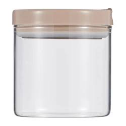 Емкость для хранения Werner Anzio 51937, стекло/пластик, прозрачная/бежевая, 500 мл