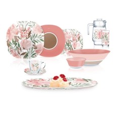 Süfrə servizi Luminarc Q5864 Neo Carine Flowerpad Rose, 46 hissə