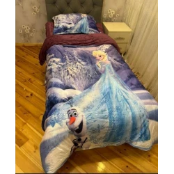 Комплект детского постельнего белья Sahara SHA-00002878, пододеяльник 160х220 см, простыня 180х220 см, наволочка 50х70 см, односпальный, велюр, разноцветный