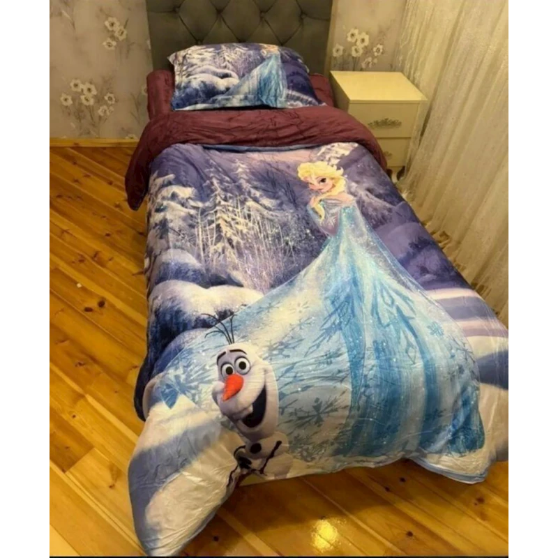 Комплект детского постельнего белья Sahara SHA-00002878, пододеяльник 160х220 см, простыня 180х220 см, наволочка 50х70 см, односпальный, велюр, разноцветный Комплект детского постельнего белья Sahara SHA-00002878, пододеяльник 160х220 см, простыня 180х220 см, наволочка 50х70 см, односпальный, велюр, разноцветный