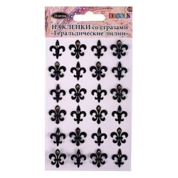 Наклейки со стразами Decola Геральдические лилии, 24 шт