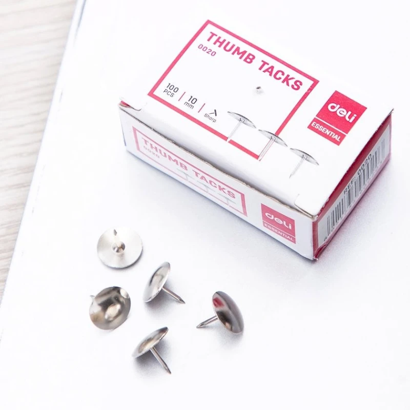 Кнопки Deli 0020, 10 мм, 100 шт Кнопки Deli 0020, 10 мм, 100 шт