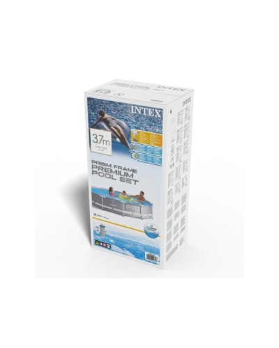 Karkaslı hovuz İntex Rectangular Frame H26712NP, boz, 366x76 sm, 6503 l