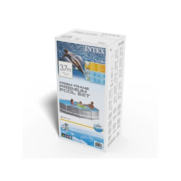 Каркасный бассейн İntex Rectangular Frame H26712NP, серый, 366x76 см, 6503 л Каркасный бассейн İntex Rectangular Frame H26712NP, серый, 366x76 см, 6503 л