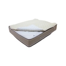 Qoruyucu döşək üzü Royal Home Tekstil Lama Icy/Yun, 90x190 sm, dörd tərəfdən rezin, ağ