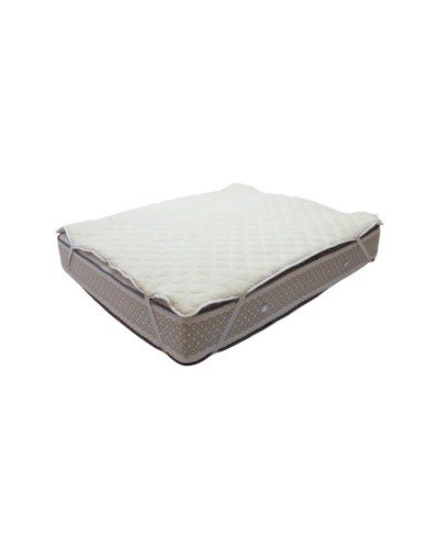 Qoruyucu döşək üzü Royal Home Tekstil Lama Icy/Yun, 90x190 sm, dörd tərəfdən rezin, ağ