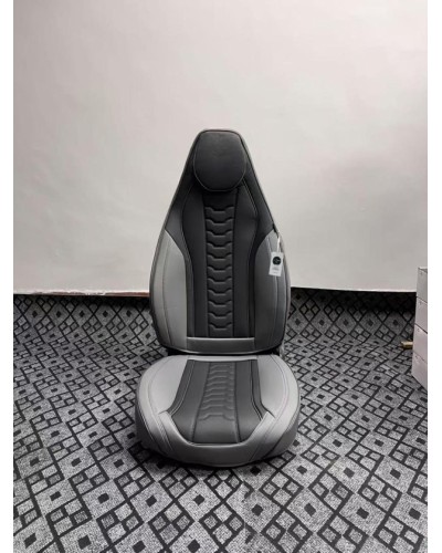 Oturacaq üçün çexol nabuk və dəri, seri qara - avto838
