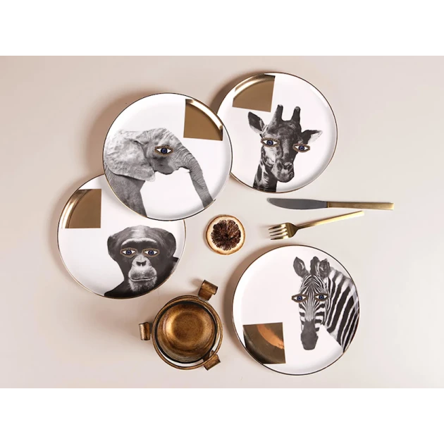 Boşqablar dəsti Porland Wild Life, 20 sm, farfor, 4 əd