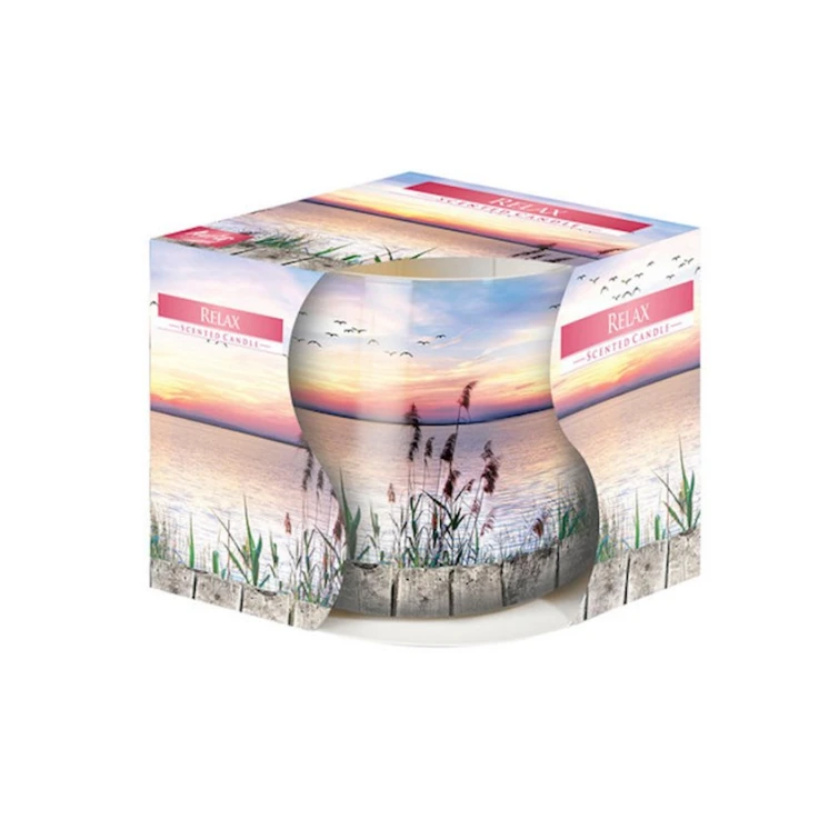 Ароматическая свеча Bispol Relax, 7.2x7.9 см, парафин, 20 часов горения, в стакане